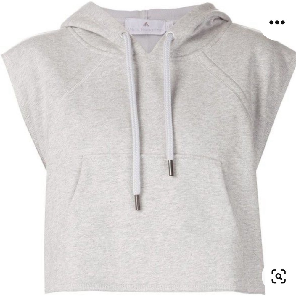 Stella MacCartney Adidas cropped sleeveless hoodie sweatshirt top